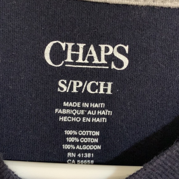 Men’s Vintage Chaps Nautical Outfitters Graphic Black 100% Cotton Tee Size Small - Picture 3 of 5